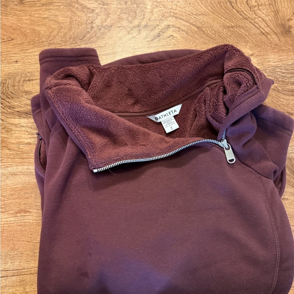 Athleta Burgundy Pull Over - Deep Wine